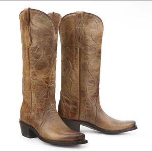 Lucchese Patsy tan leather women’s cowboy boots